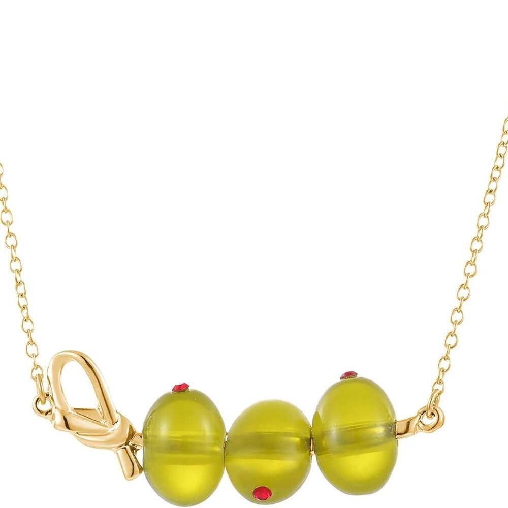 Olive Martini Pendant Necklace Women Gold Olive Branch Jewelry Gift
